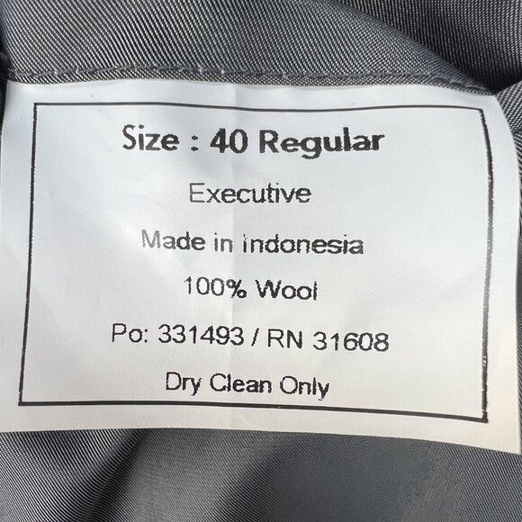 JoS. A. Bank Mens Blazer 1905 Micro Check Blue Gray Wool Traditional Fit Sz 40R - Picture 15 of 15